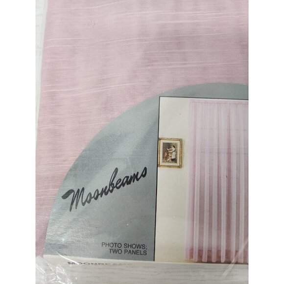 Vintage Moonbeams Pink Window Panel Curtain Allover Scroll Design 60"x84" NEW - Picture 2 of 7